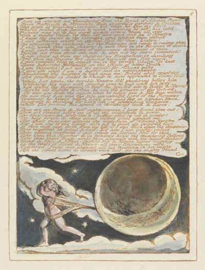 Rose up against me..., plate 8 from Jerusalem, 1804-20 by William Blake
